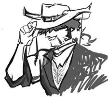 Half body sketch example